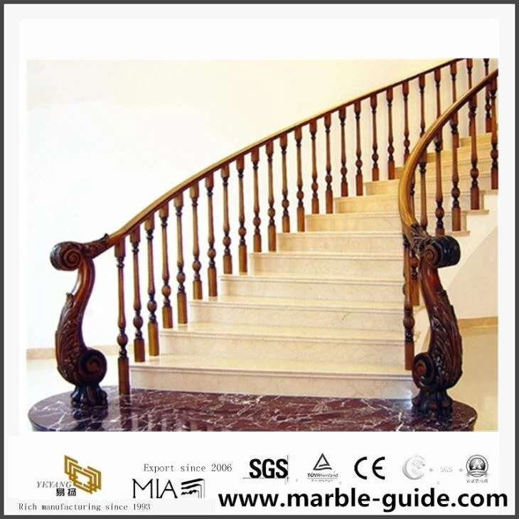 Emperador Light Marble / Turkey Brown Marble Slabs Foe Stairs , Risers And Treads Design