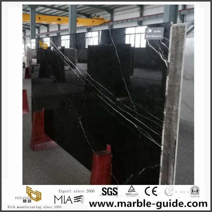 Nero Marquina Black Marble Slab For Bathroom Floor Mosaic Tile Decoration