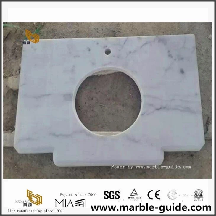 Guangxi White Custom Marble Vanity Top