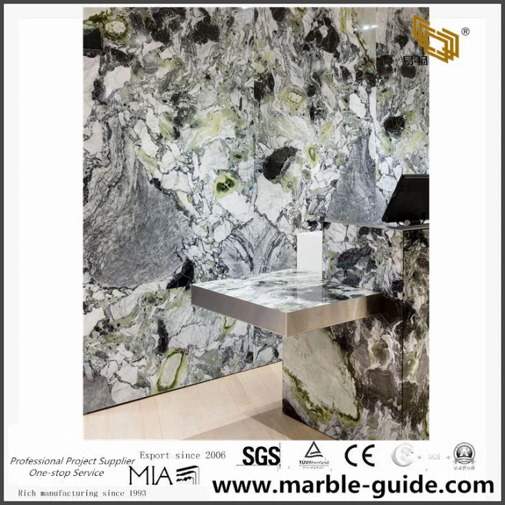 Luxury Ice Jade Marble Slab For Interior Decoration