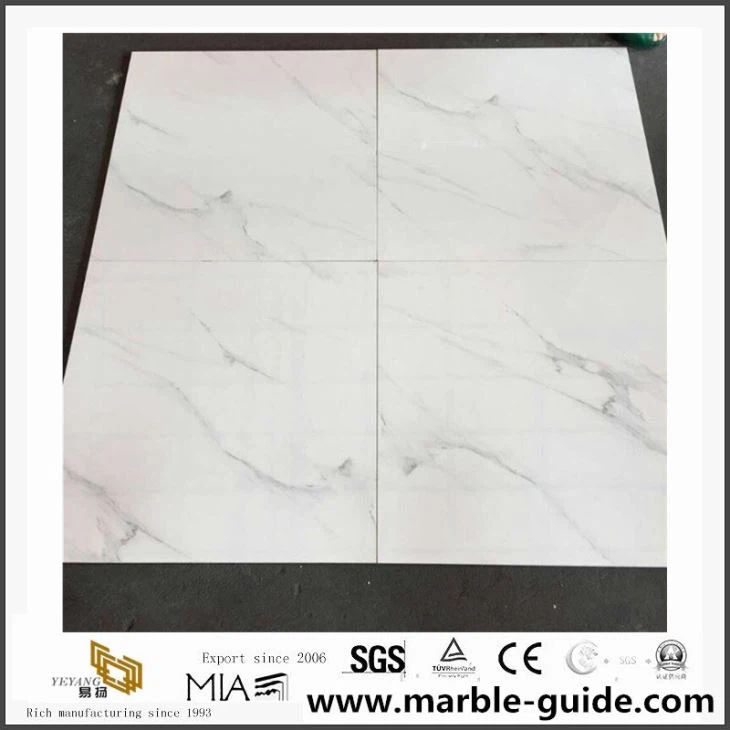 White Polished Marble Floor Tiles