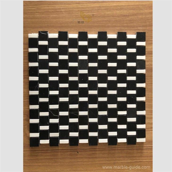 Black And White Marble Mosaic Tile