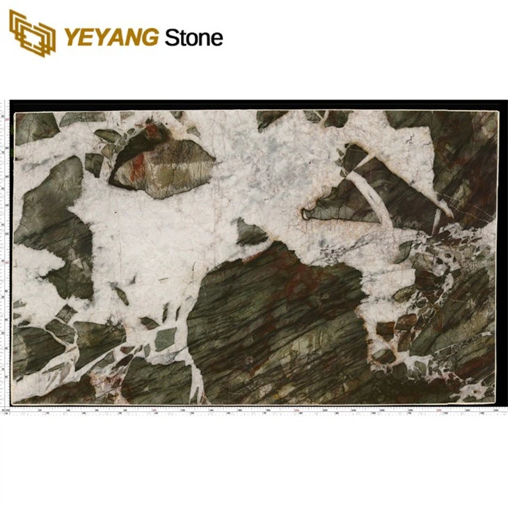 Brazil Da Vinci Green Luxury Marble Slab for Kitchen Countertop
