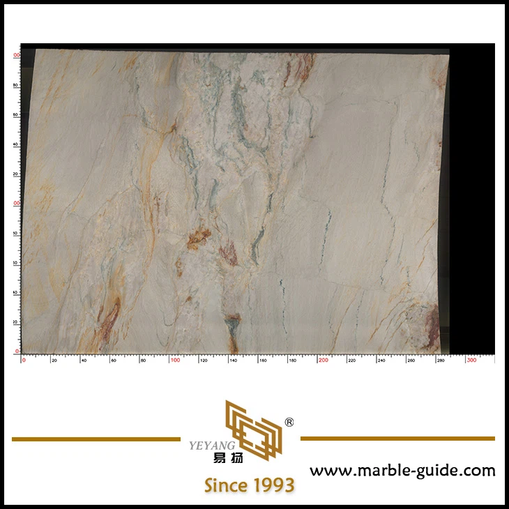 Luxury Stone Tiles Rainbow Impression Marble For Floor